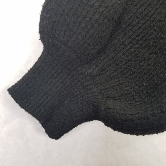 LINE & DOT Revolve Sweater Women's S Black Balloon Sleeve Pullover Rib Knit - Picture 4 of 15